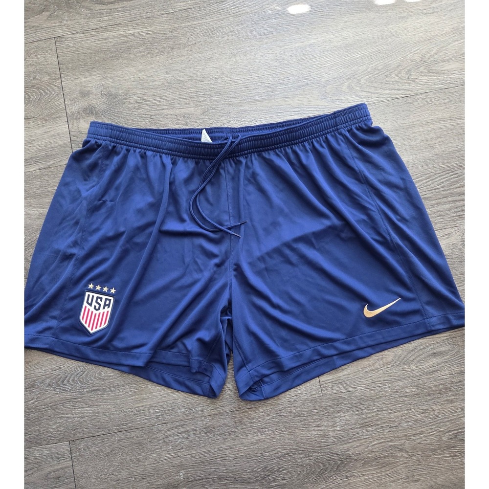 New Nike Soccer Shorts Women 3XL Blue USWNT Dri-FIT DR4015-422 Athletic